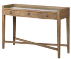 Kingham 3 Drawer Dressing Table with Glass Top