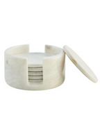 Kindia Set of 6 Marble Coasters with Holder