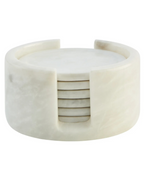 Kindia Set of 6 Marble Coasters with Holder