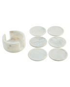 Kindia Set of 6 Marble Coasters with Holder
