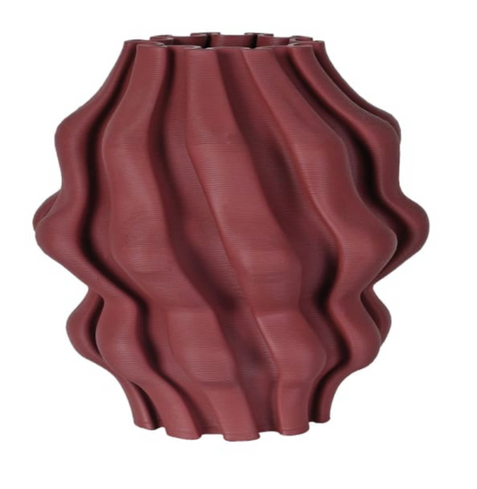 Burgundy 3D Printed Vase