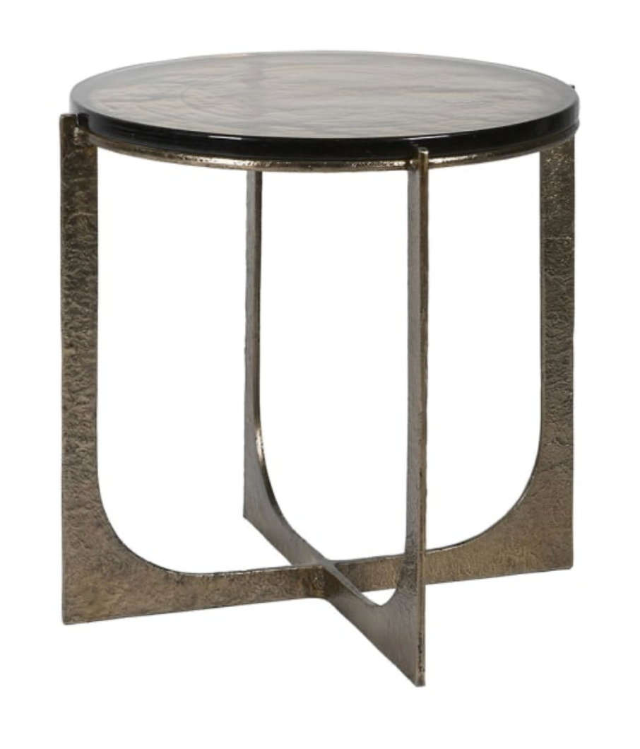 Cross Glass Side Table