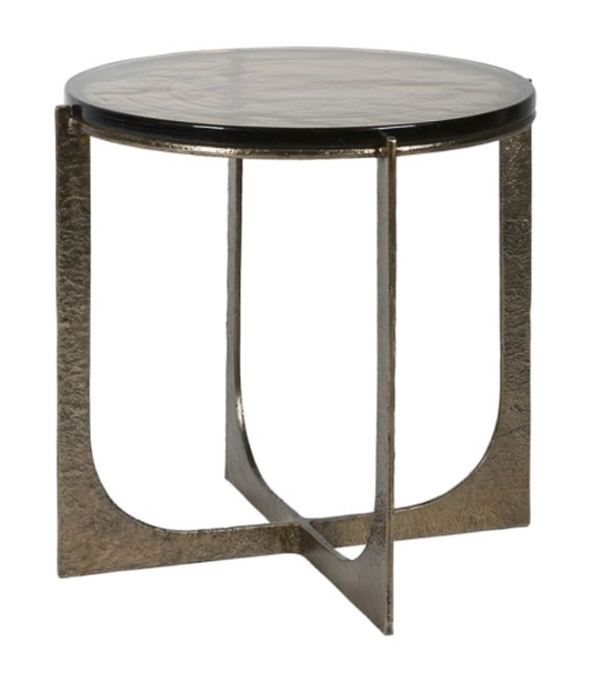 Cross Glass Side Table
