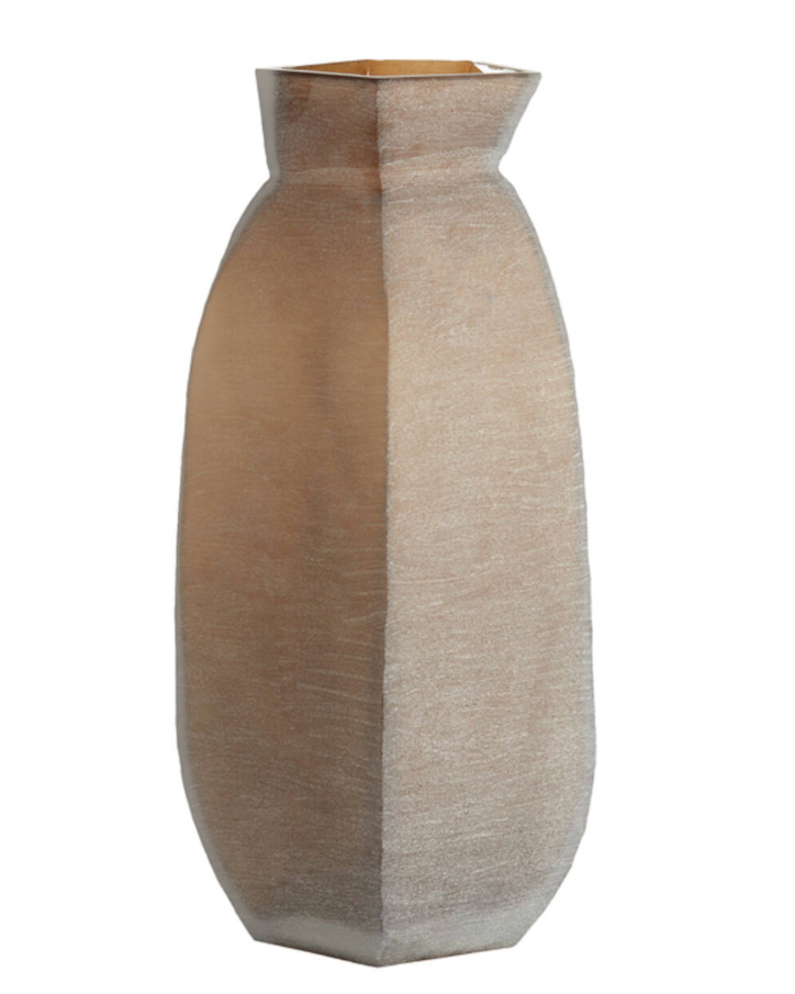 Veliko Dark Brown Glass Vase - Tall