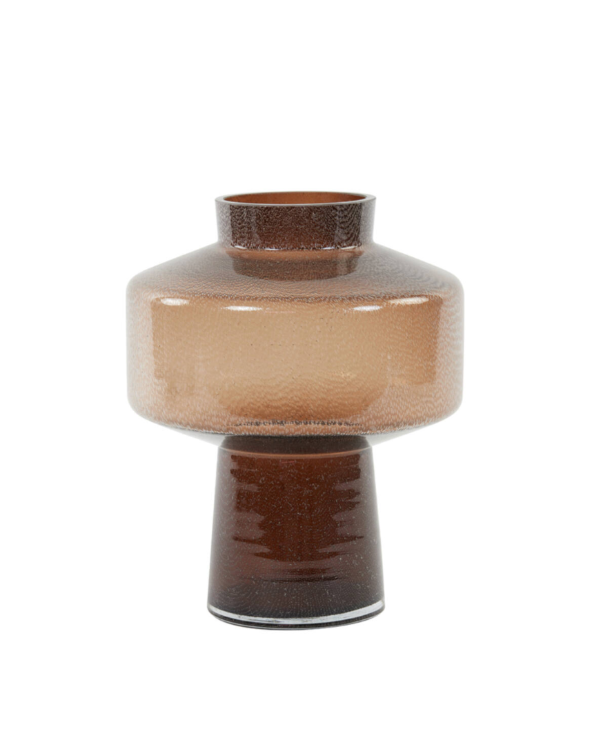 Trasmo Brown Glass Vase - Petit