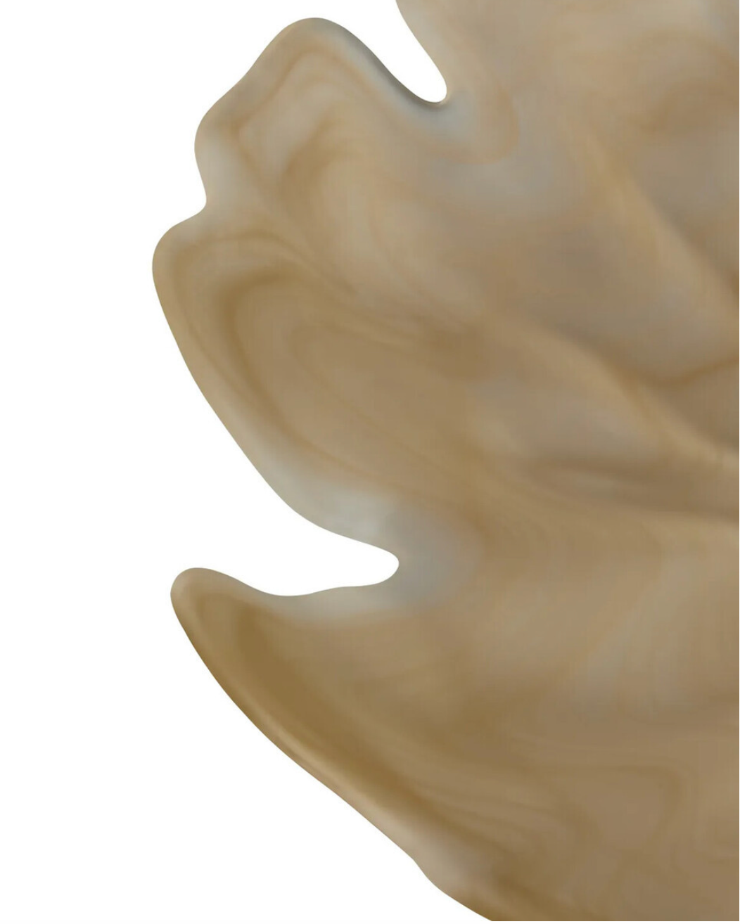 Galene Fluted Natural Glass Pedestal Bowl