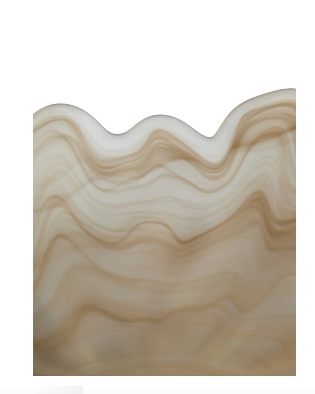 Galene Fluted Natural Glass Pedestal Bowl
