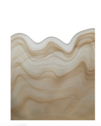 Galene Fluted Natural Glass Pedestal Bowl