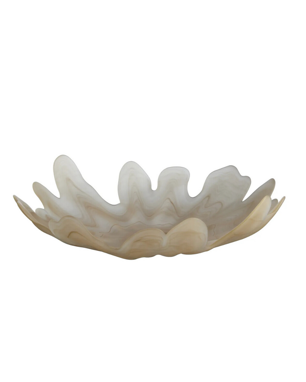 Galene Fluted Natural Glass Plate
