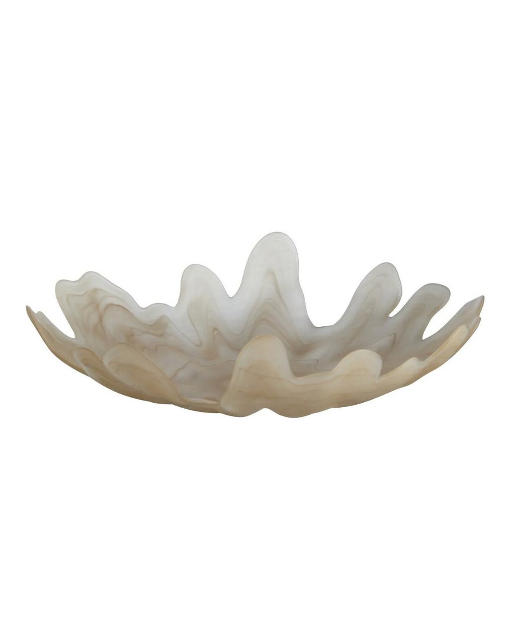 Galene Fluted Natural Glass Plate