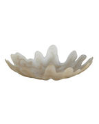 Galene Fluted Natural Glass Plate