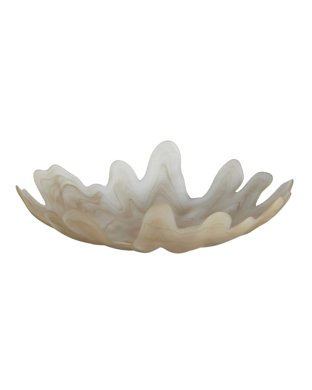 Galene Fluted Natural Glass Plate