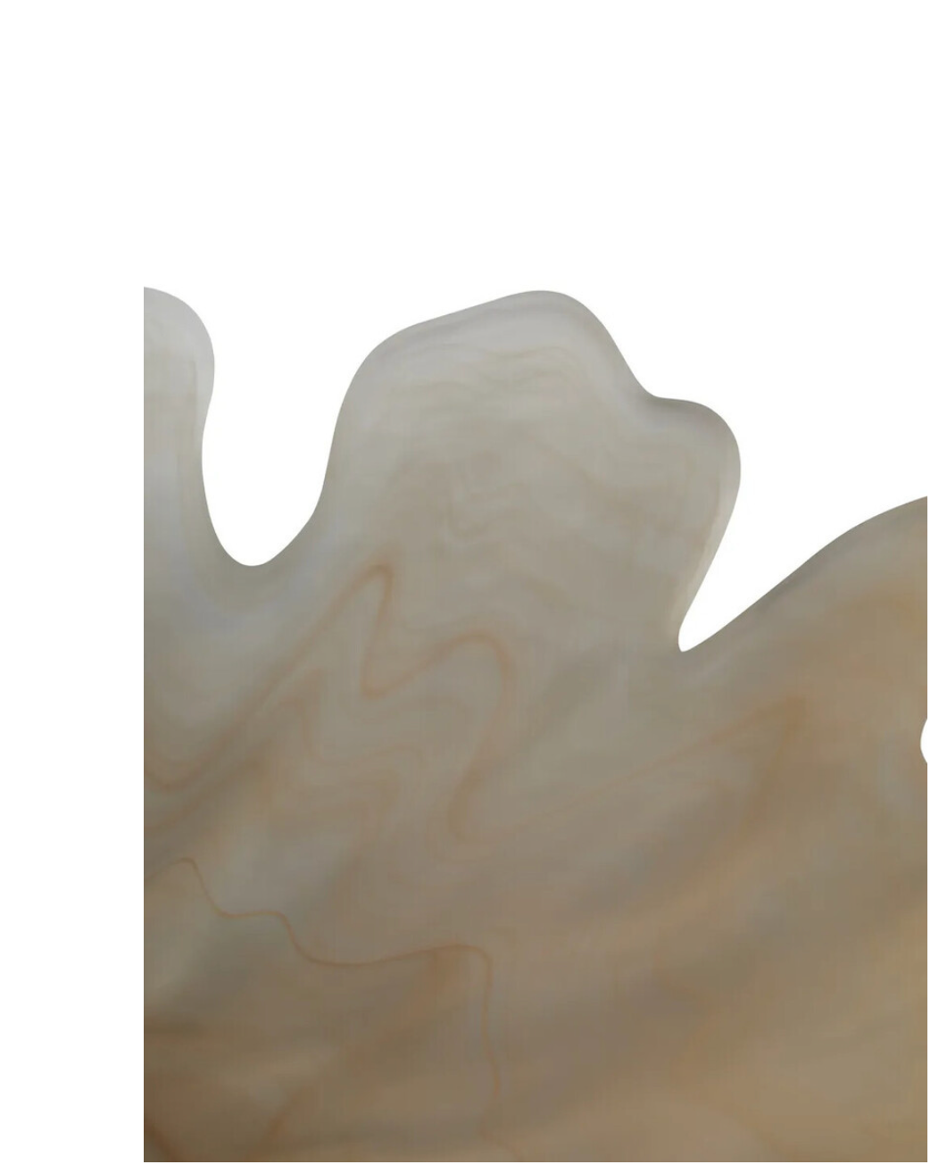 Galene Fluted Natural Glass Plate