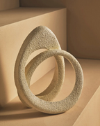 Broc Cream Textured Loop Sculpture