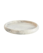 Zoro White Marble Round Tray