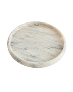Zoro White Marble Round Tray