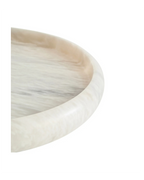 Zoro White Marble Round Tray