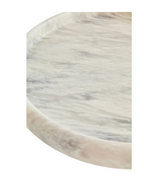 Zoro White Marble Round Tray