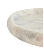 Zoro White Marble Round Tray