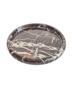 Zoro Black and White Marble Round Tray