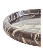 Zoro Black and White Marble Round Tray