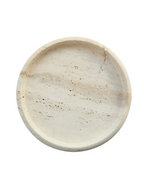 Tibor Round Travertine Tray