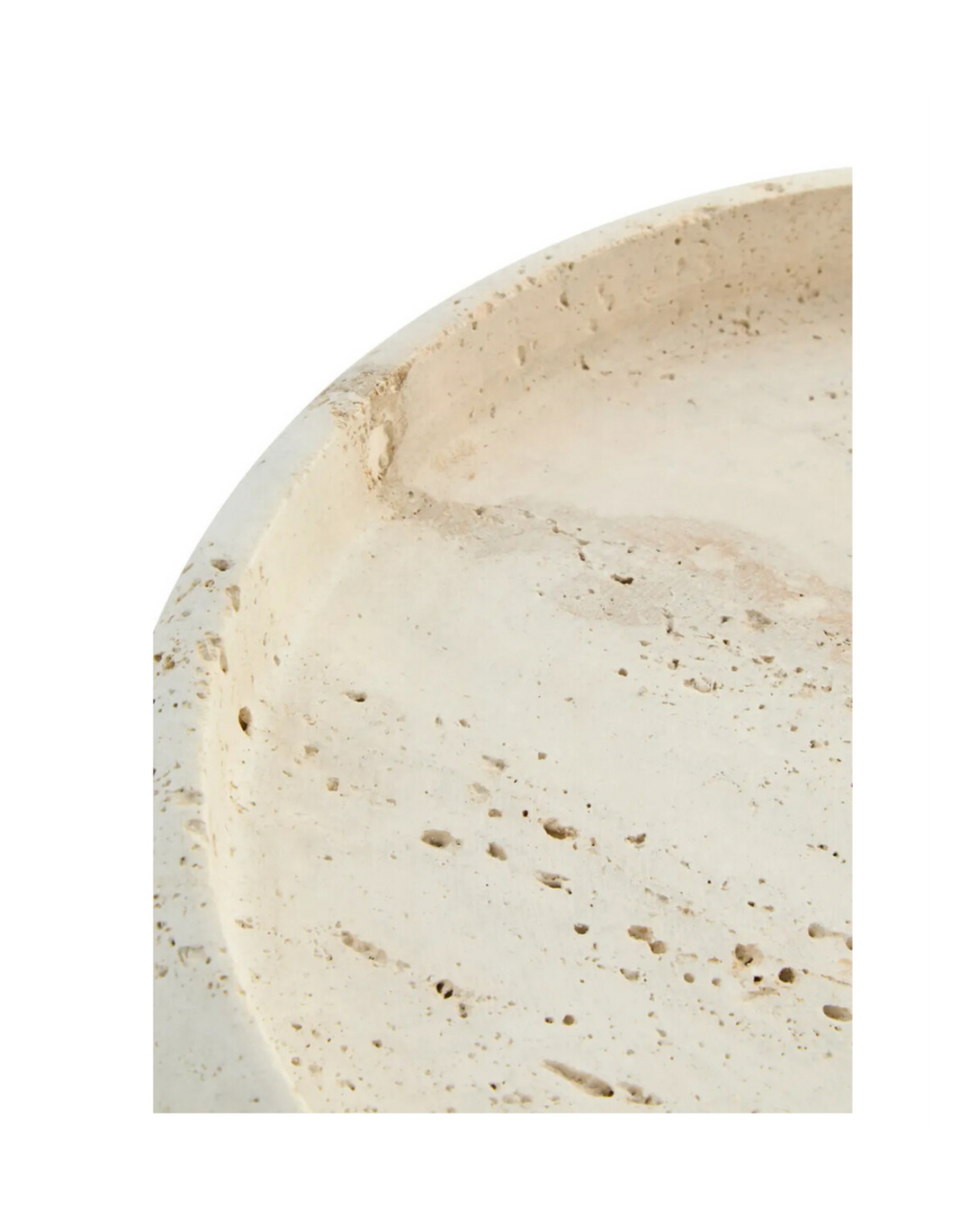 Tibor Round Travertine Tray