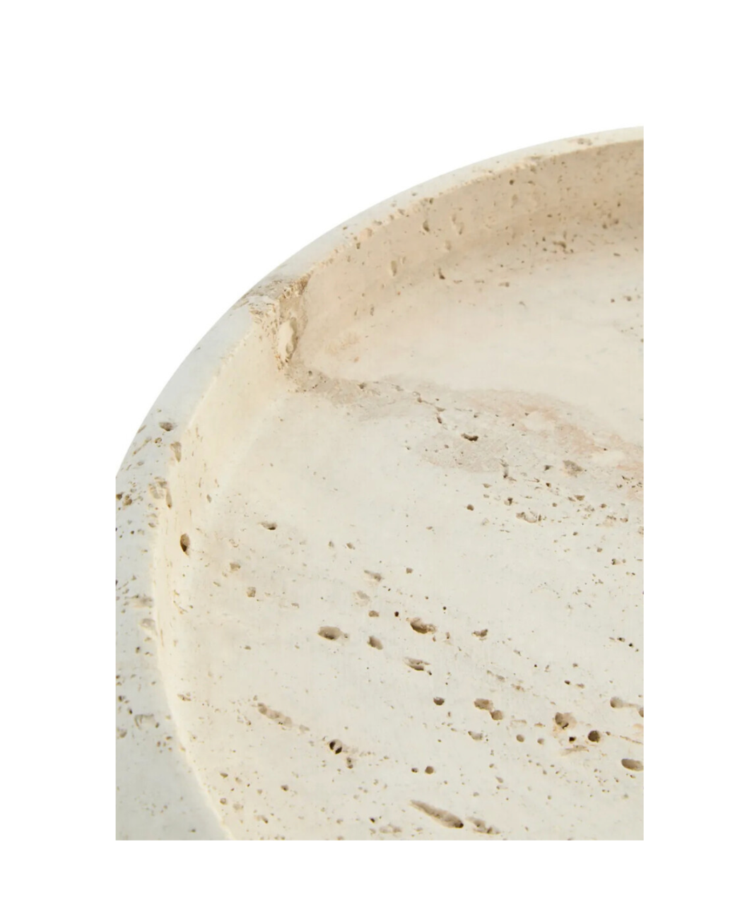 Tibor Round Travertine Tray