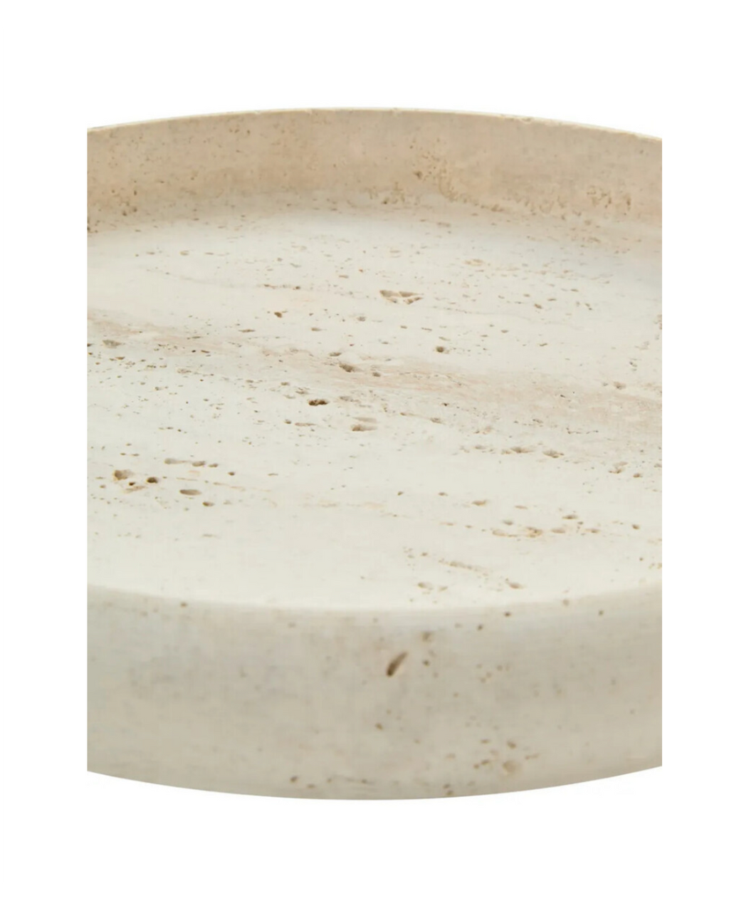 Tibor Round Travertine Tray