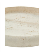 Tibor Round Travertine Tray