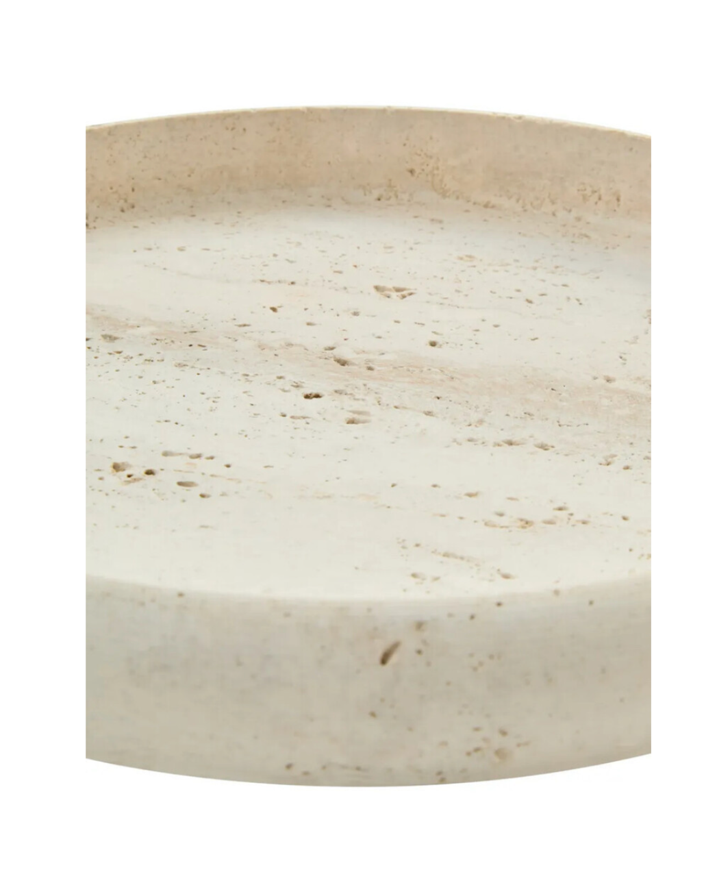 Tibor Round Travertine Tray