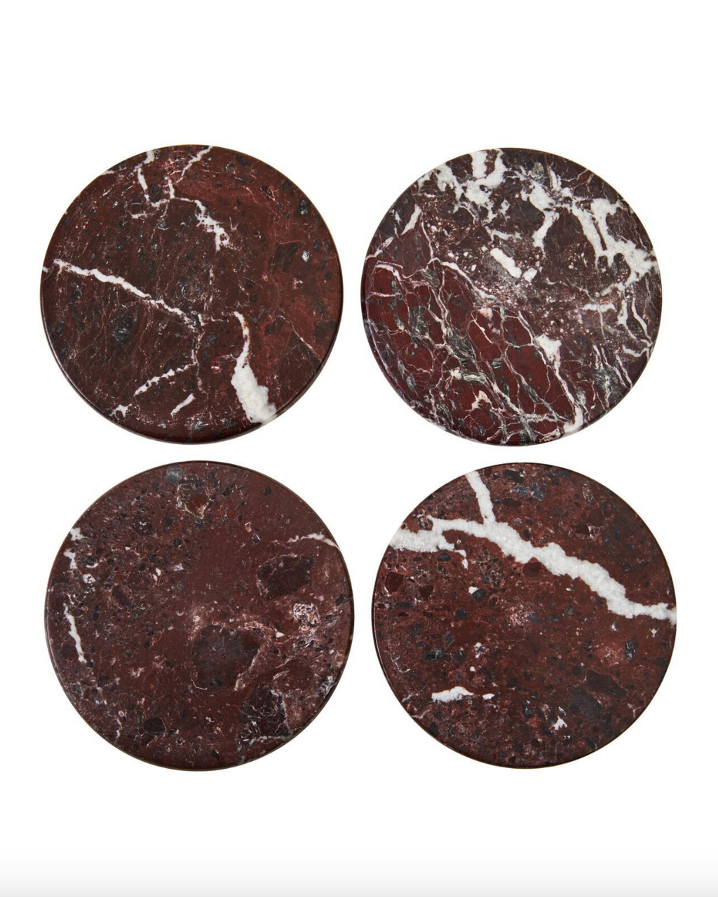 Salmo Set of 4 Red Marble Coasters