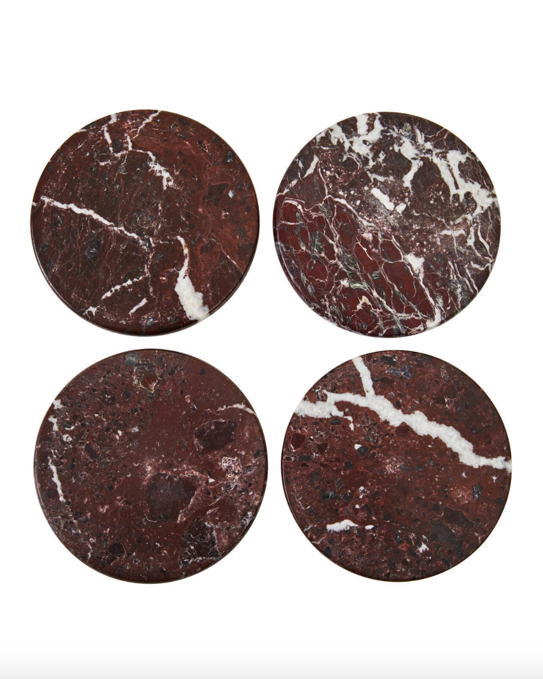 Salmo Set of 4 Red Marble Coasters