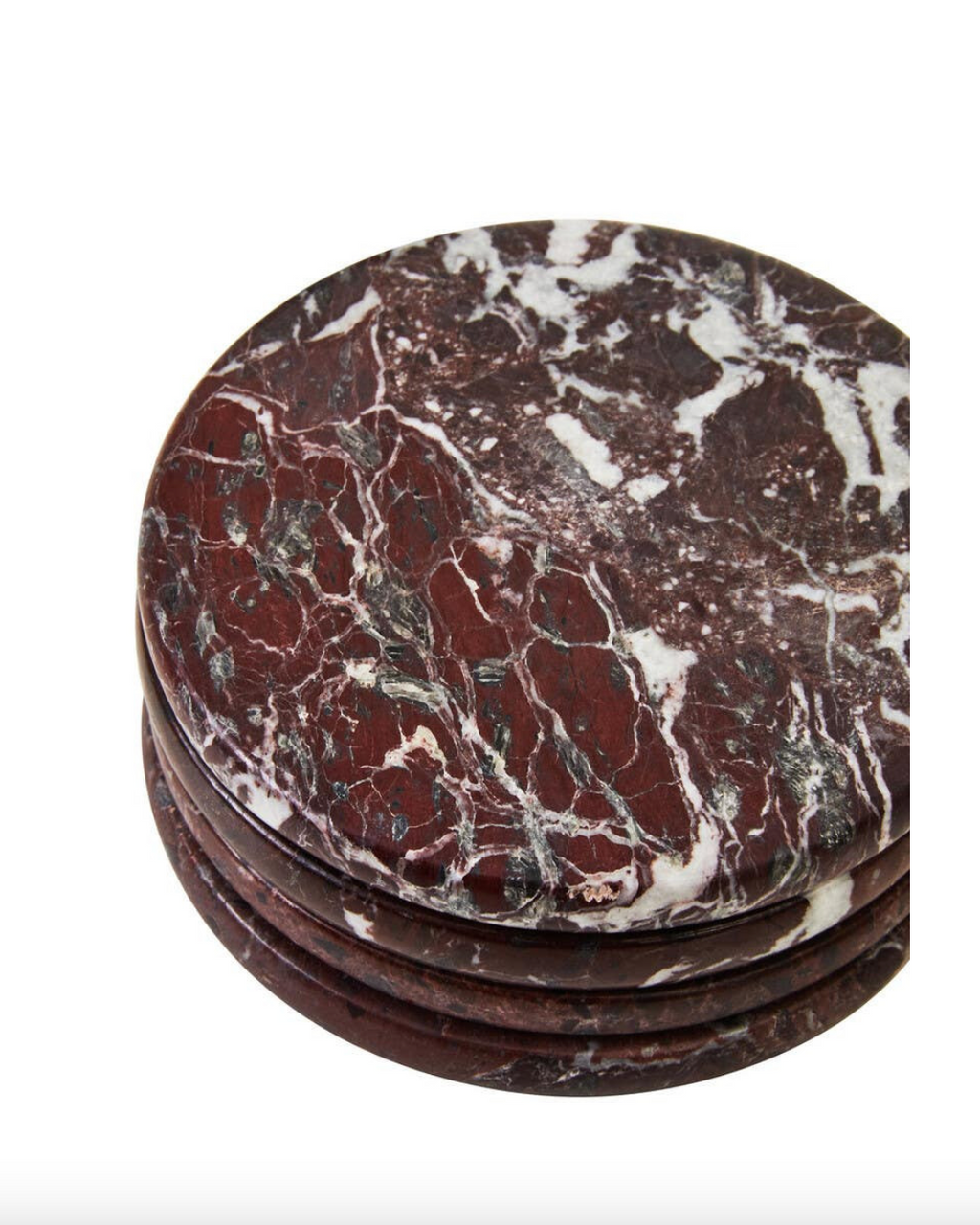 Salmo Set of 4 Red Marble Coasters