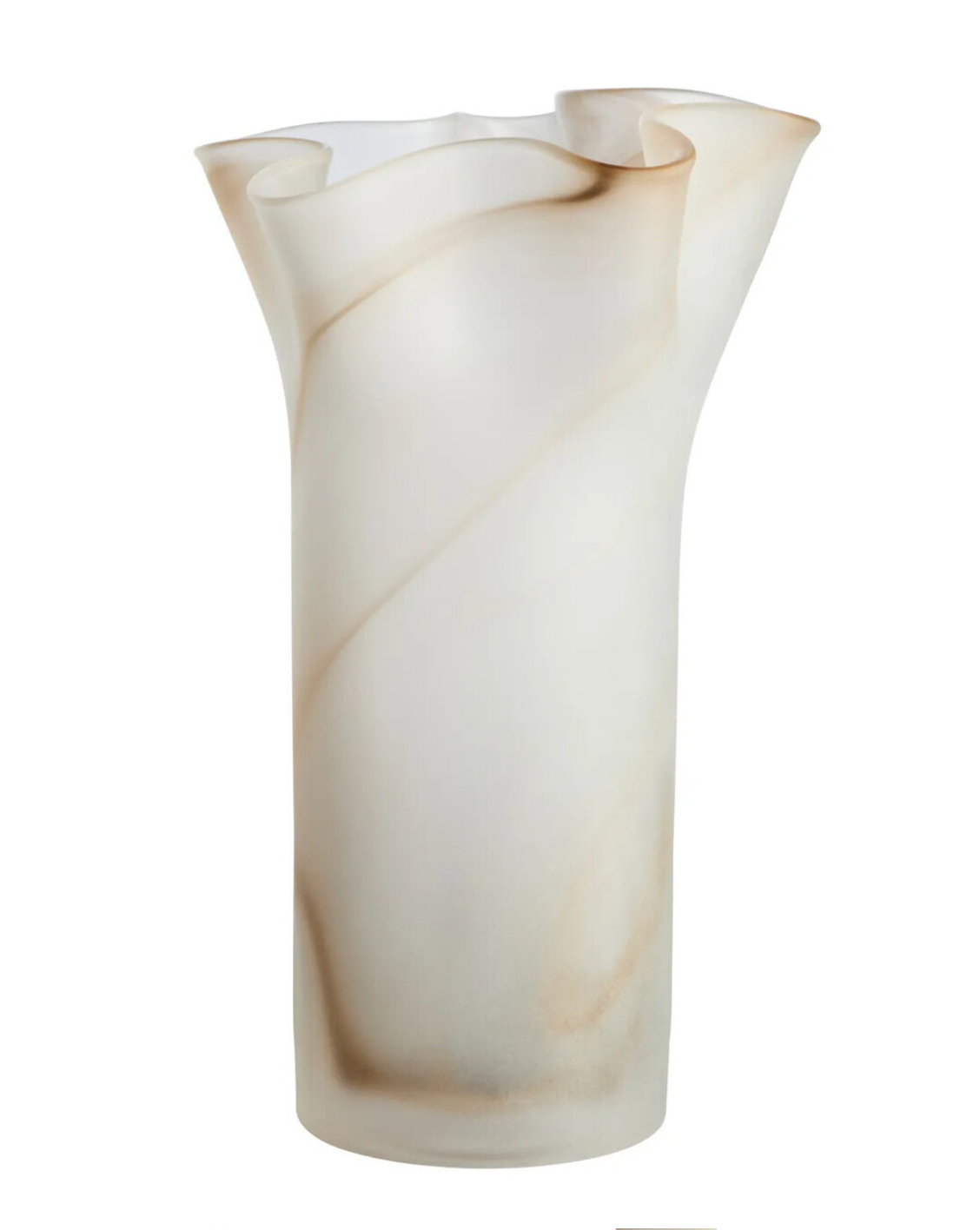 Galene Fluted Natural Glass Vase