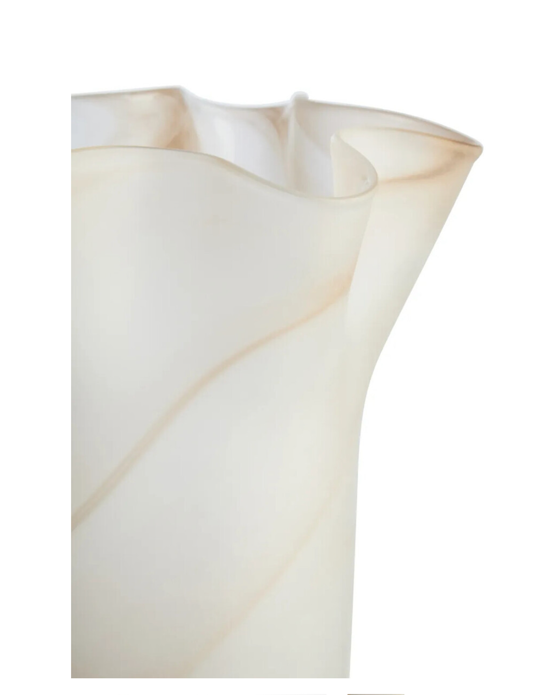 Galene Fluted Natural Glass Vase