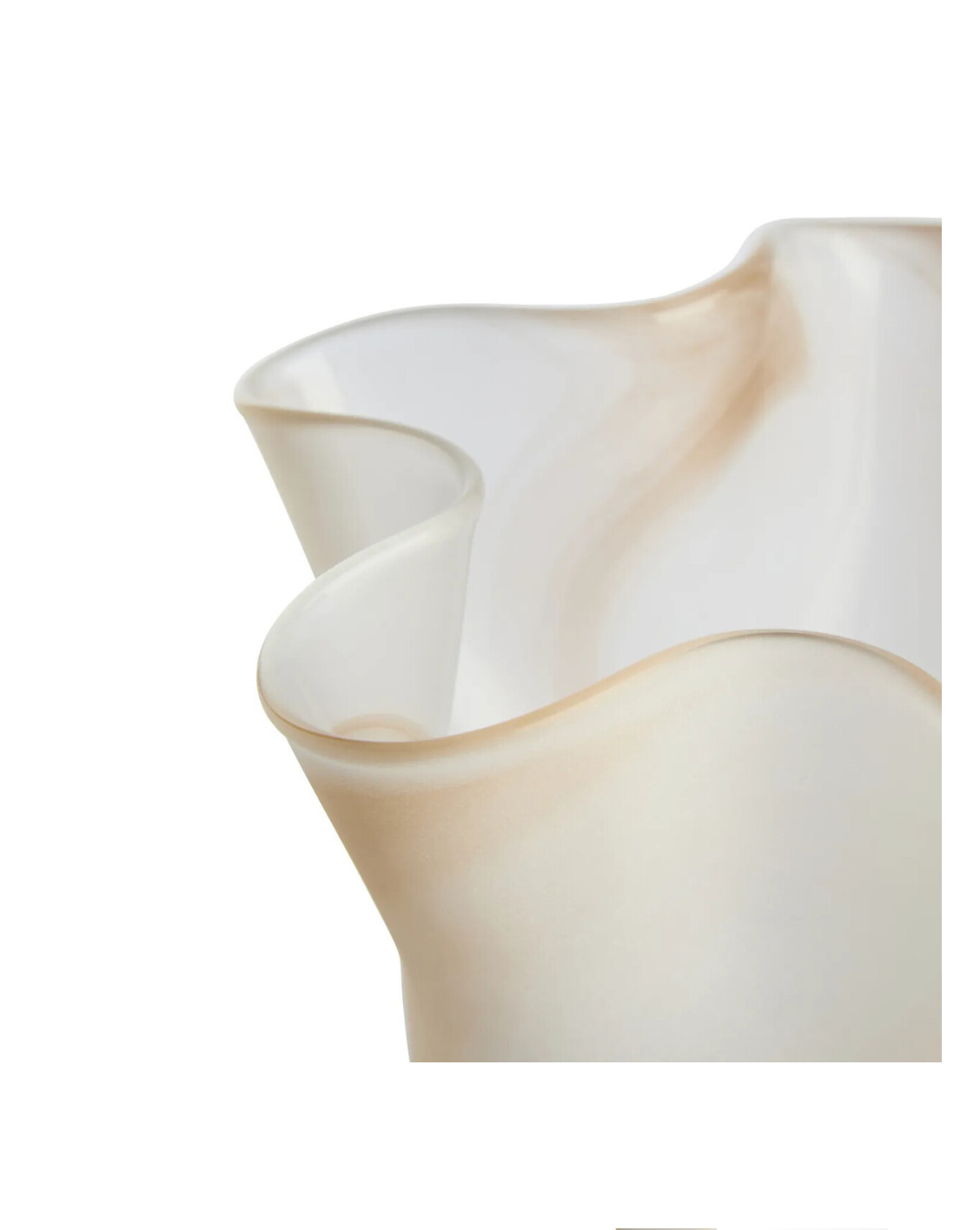 Galene Fluted Natural Glass Vase