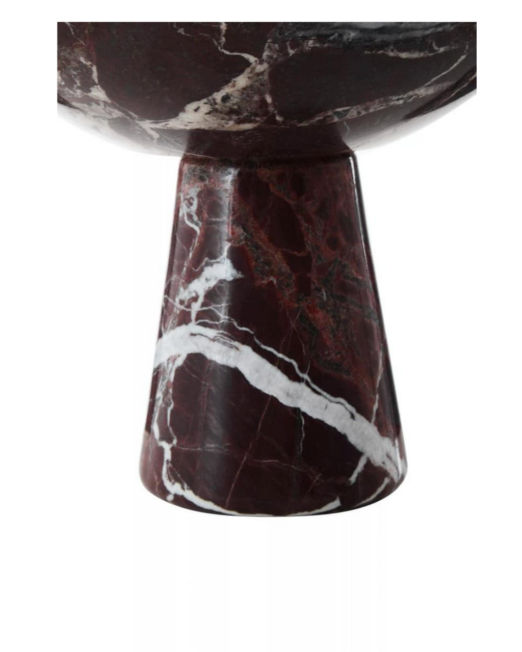 Salmo Large Red Marble Pedestal Bowl