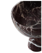Salmo Large Red Marble Pedestal Bowl