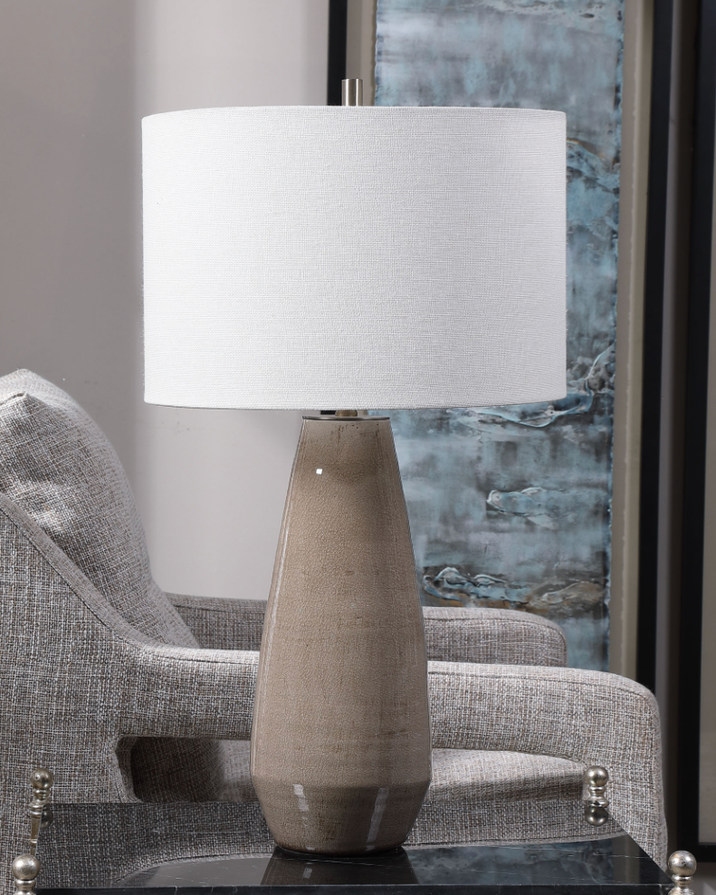 Uttermost Volterra Taupe-gray Table Lamp
