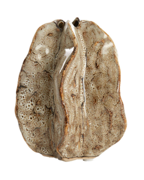 Idrija Light Brown Ceramic Vase - Small
