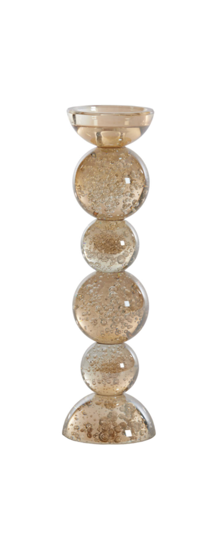 Itinga Bubble Amber Candle holder 9.5x34 cm