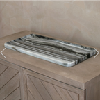 Kiara Plate Black and White Marble Plate