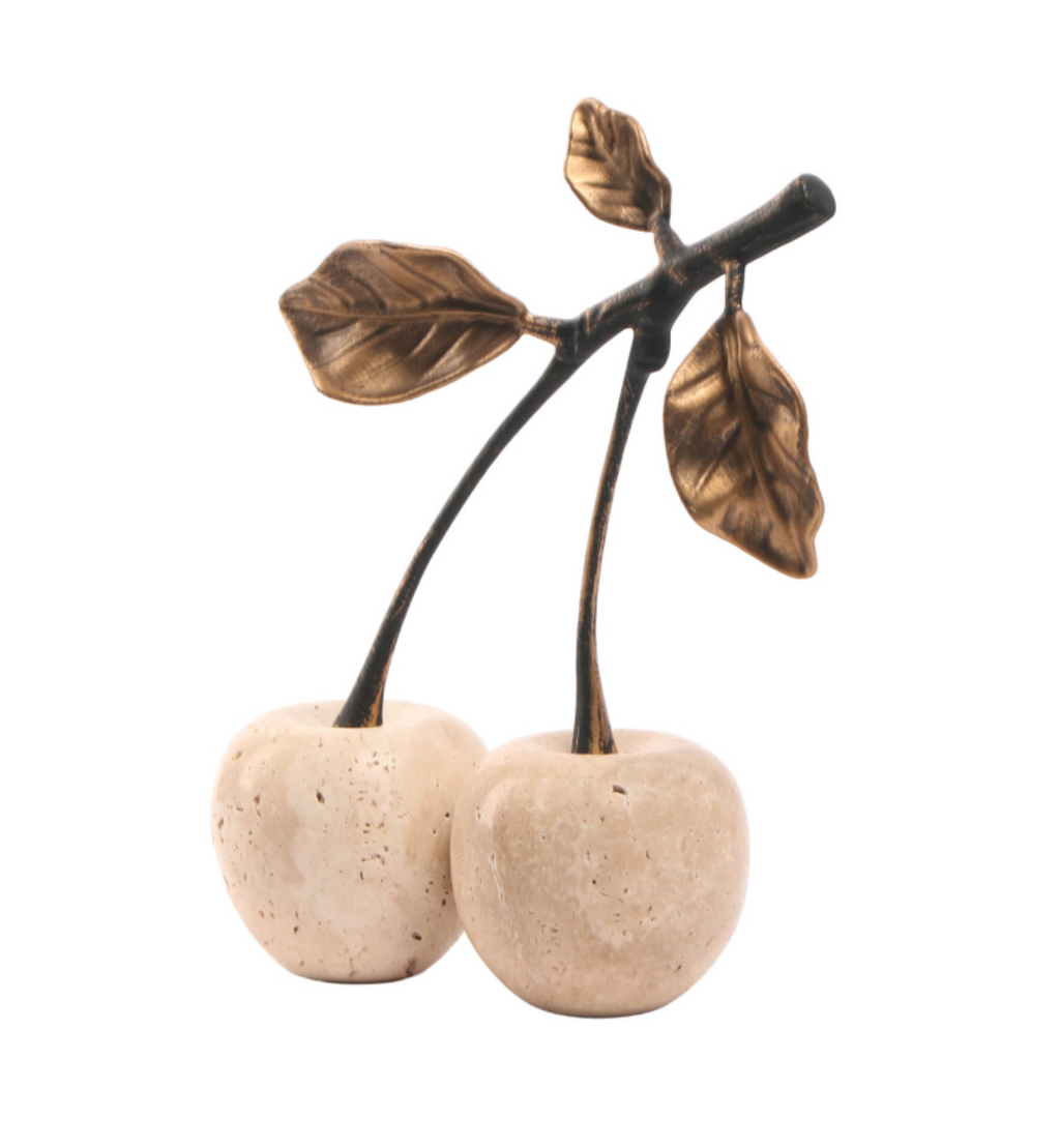 Keiichi Cherry Ornament in Travertine