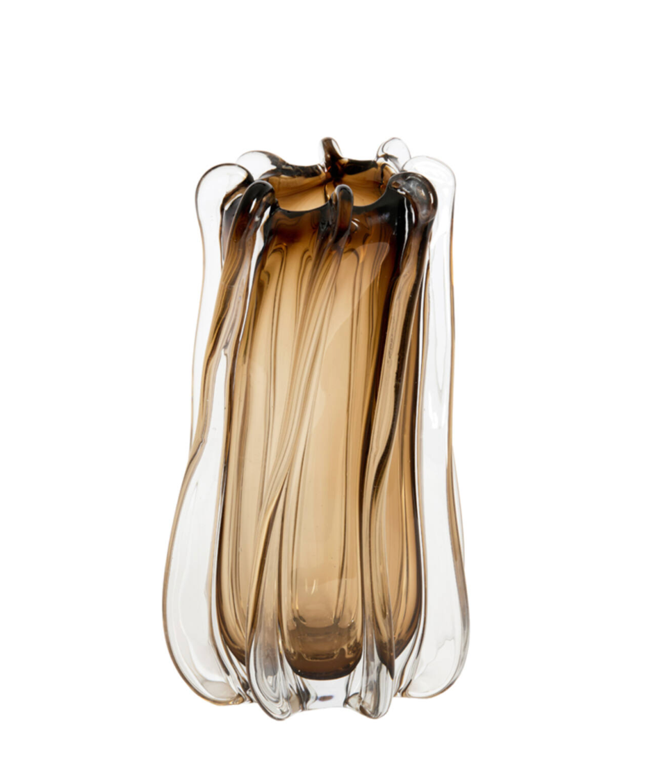 Mirola Glass Brown Vase Large
