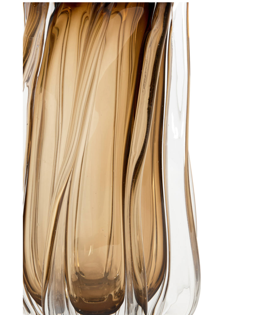 Mirola Glass Brown Vase Large