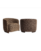 Richmond Interiors Hannah Lounge chair - Brown Labyrinth
