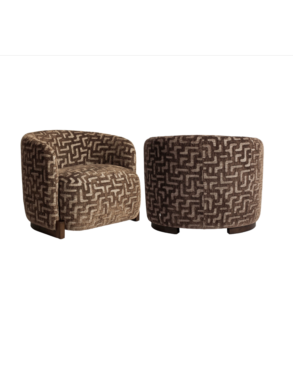 Richmond Interiors Hannah Lounge chair - Brown Labyrinth