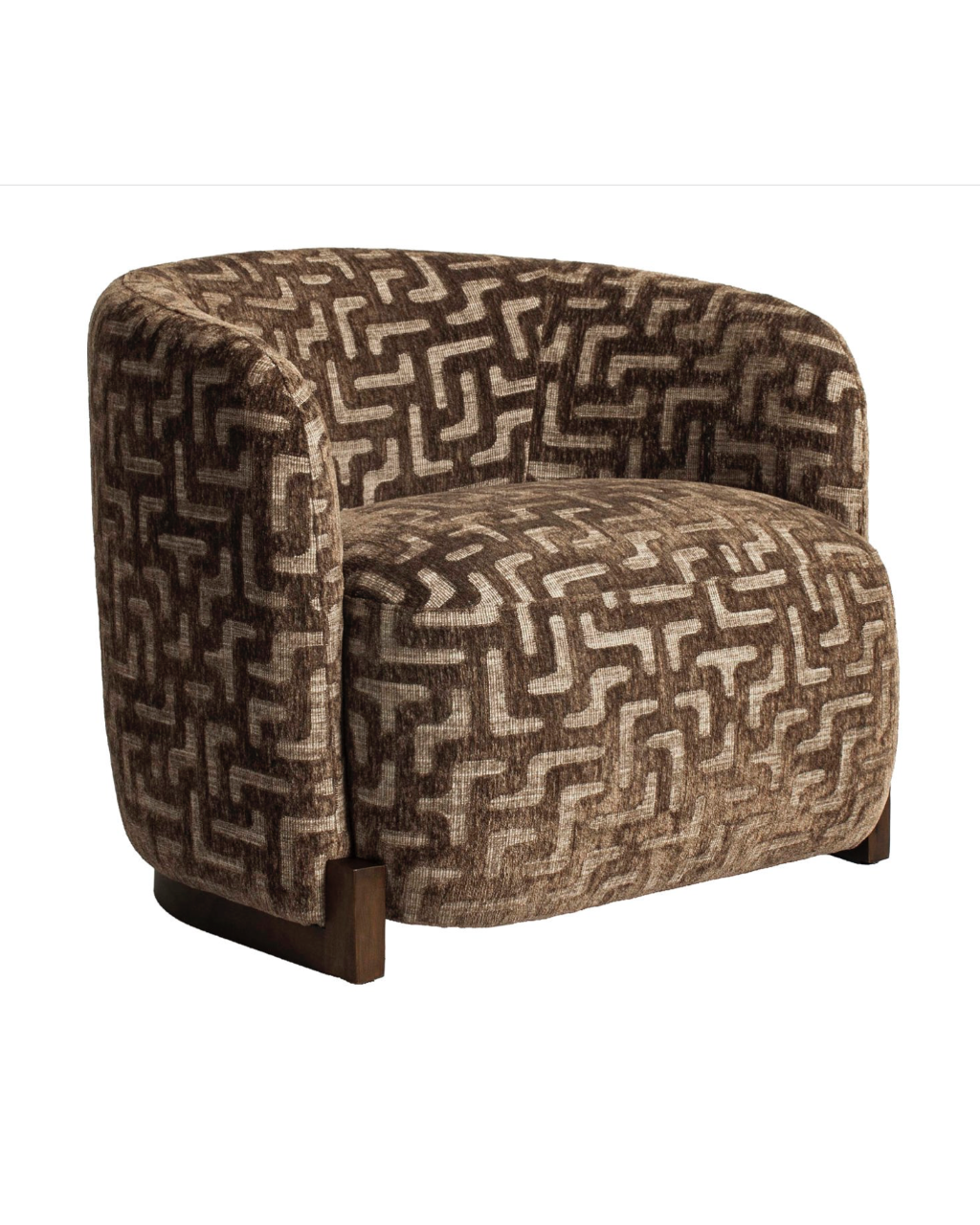 Richmond Interiors Hannah Lounge chair - Brown Labyrinth