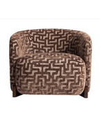 Richmond Interiors Hannah Lounge chair - Brown Labyrinth